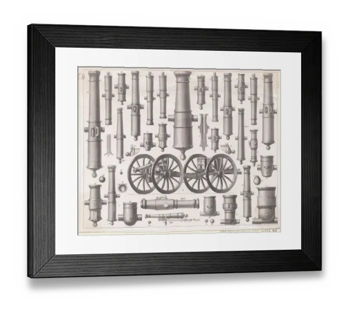 Framed Print : Display of American Made Cannons and Weaponry Framed Print : Display of American Made Cannons and Weaponry
