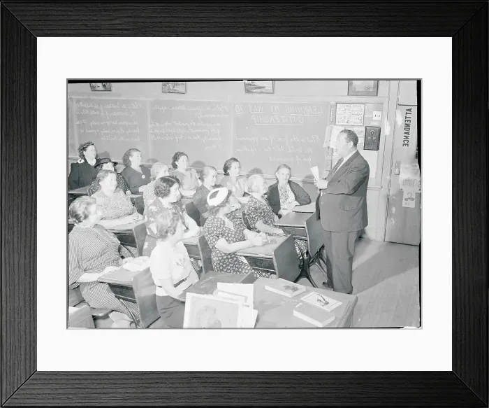 Framed Print : Teacher Standing in Front of Attentive Class Framed Print : Teacher Standing in Front of Attentive Class