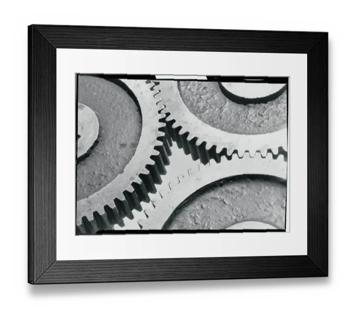 Framed Print : Close up View of Gears Framed Print : Close up View of Gears