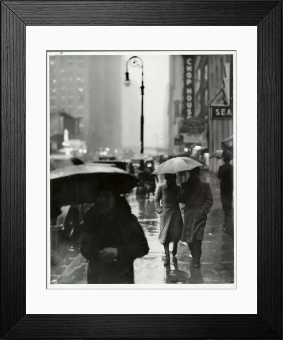 Framed Print : People Walking in the Rain Framed Print : People Walking in the Rain