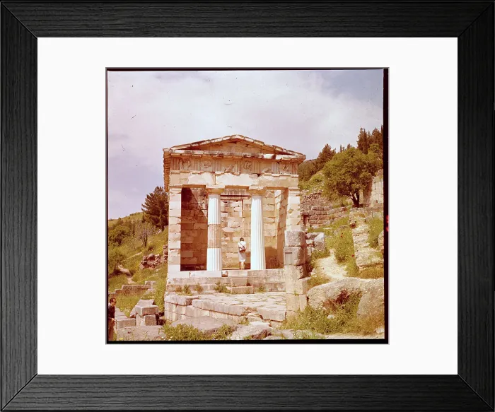 Framed Print : View of the Treasury of the Athenians at Delphi Framed Print : View of the Treasury of the Athenians at Delphi