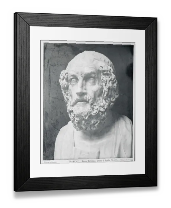 Framed Print : View of Statue of Homer Framed Print : View of Statue of Homer