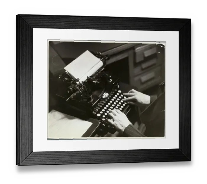 Framed Print : Hands on Manual Typewriter Framed Print : Hands on Manual Typewriter