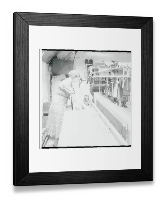 Framed Print : Woman Weaving Tweed Framed Print : Woman Weaving Tweed