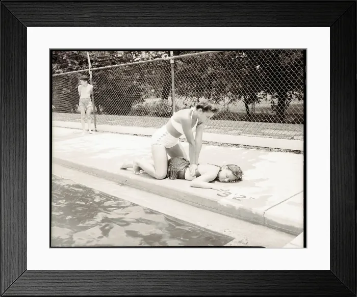 Framed Print : Demonstration Of Artificial Respiration Framed Print : Demonstration Of Artificial Respiration