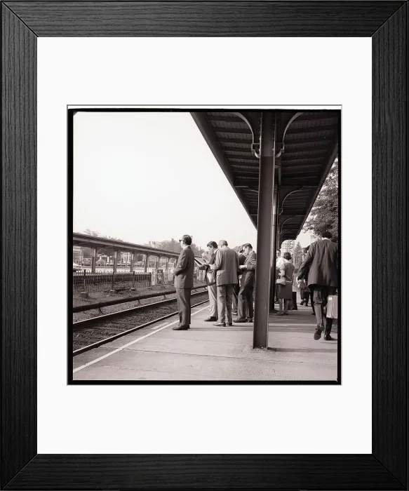 Framed Print : Bronxville Commuters At Station Framed Print : Bronxville Commuters At Station