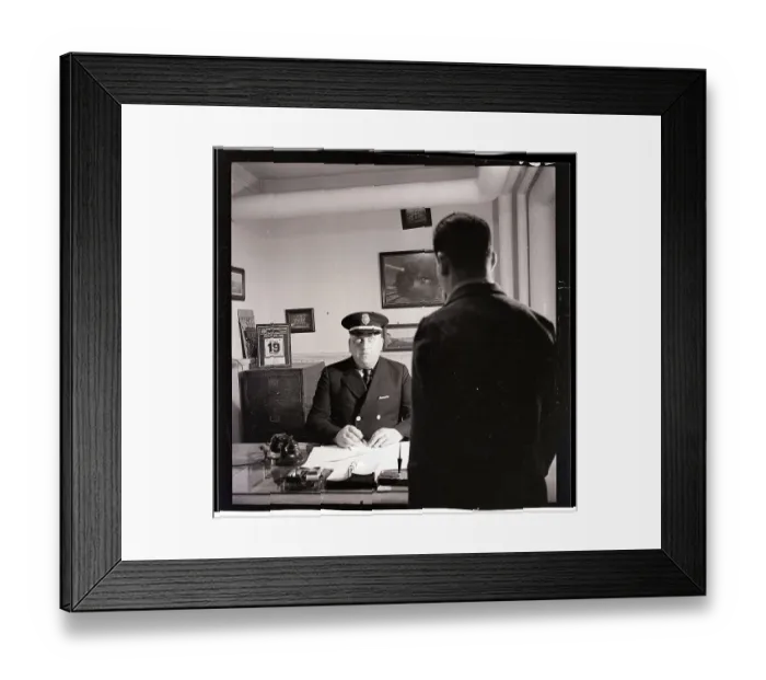 Framed Print : Warden And Inmate Talking Before Release Framed Print : Warden And Inmate Talking Before Release