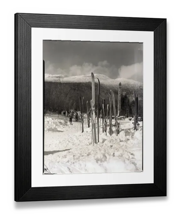 Framed Print : Skiing / Skis Stuck In Snow Framed Print : Skiing / Skis Stuck In Snow