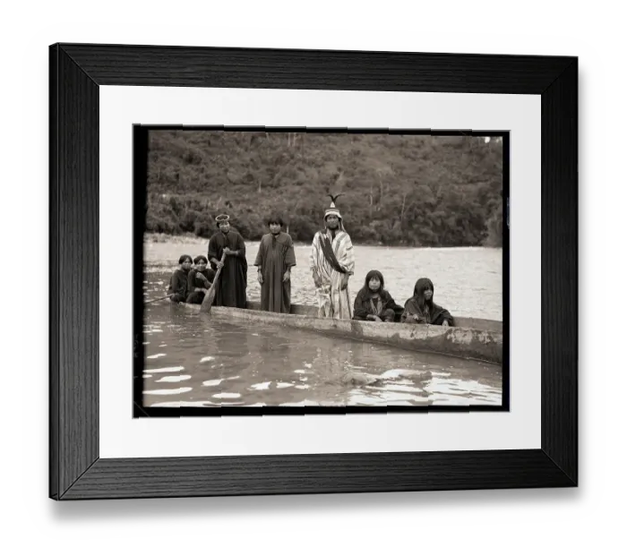 Framed Print : Boating Party Of South Americans Framed Print : Boating Party Of South Americans