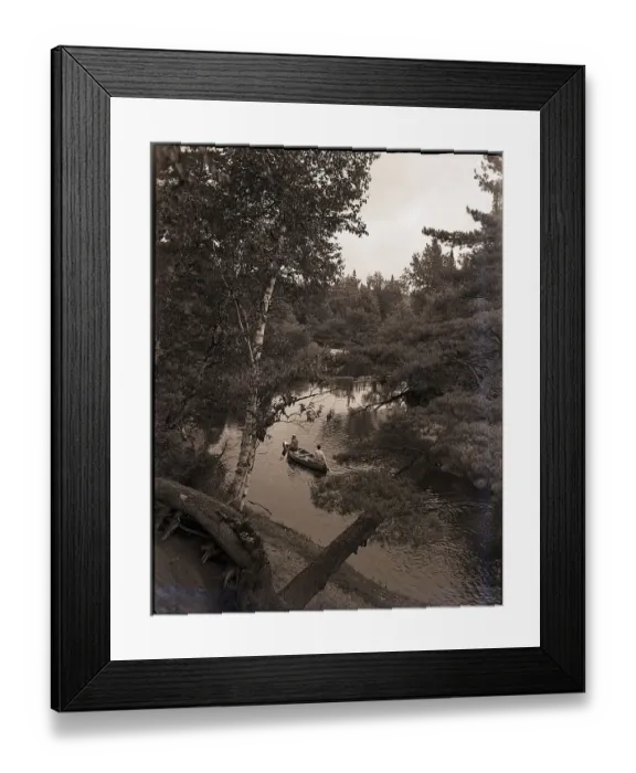 Framed Print : Canoeing On Racquet Lake Framed Print : Canoeing On Racquet Lake