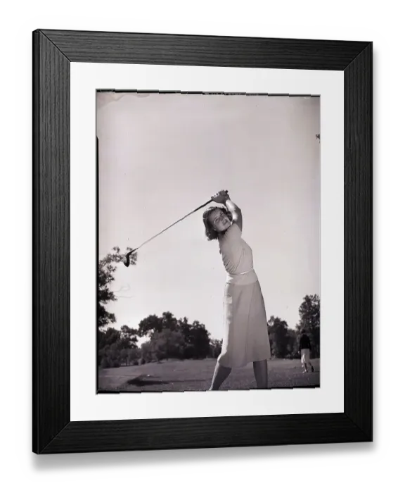 Framed Print : Woman Swing Golf Club Framed Print : Woman Swing Golf Club