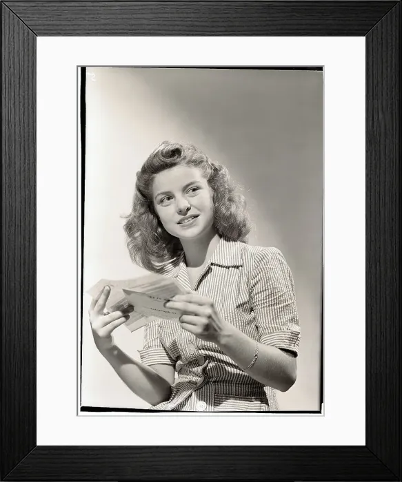Framed Print : Woman Holding Telegraph Framed Print : Woman Holding Telegraph