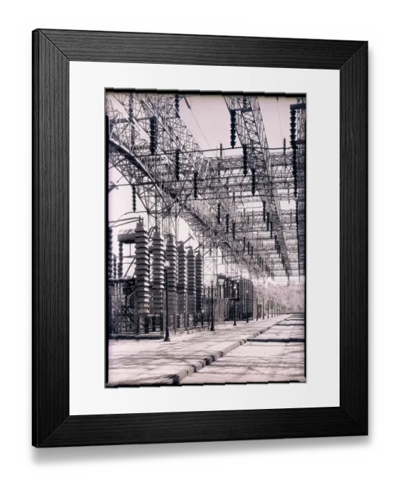 Framed Print : Electricity Sub-Station On Conowingo Dam