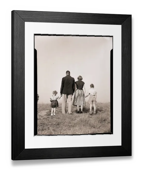 Framed Print : Outdoor Family Portrait, Back View Framed Print : Outdoor Family Portrait, Back View