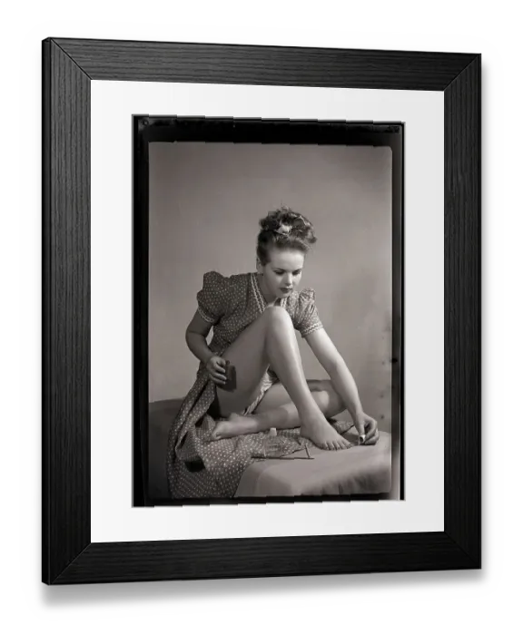 Framed Print : Woman Painting Toenails Framed Print : Woman Painting Toenails