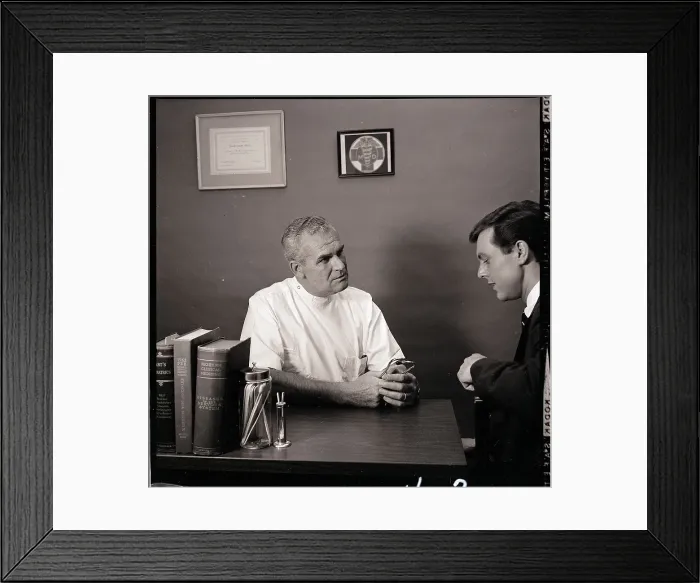 Framed Print : Doctor Talking with Patient Framed Print : Doctor Talking with Patient