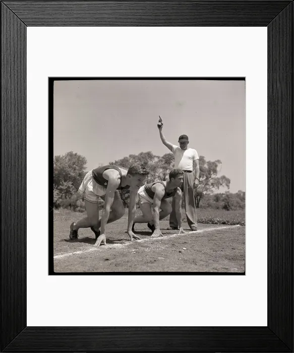 Framed Print : Runners at the Starting Line Framed Print : Runners at the Starting Line