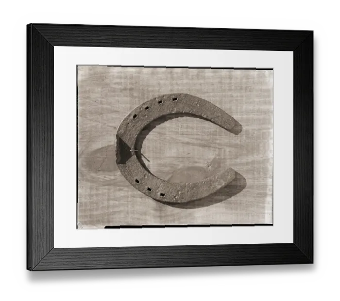 Framed Print : Horseshoe Hanging on a Nail Framed Print : Horseshoe Hanging on a Nail
