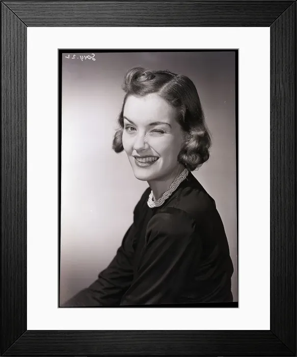 Framed Print : Woman Winking Framed Print : Woman Winking