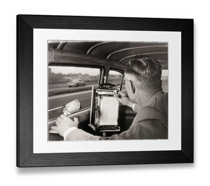 Framed Print : Police Checking Car Speeds by Radargraph Framed Print : Police Checking Car Speeds by Radargraph