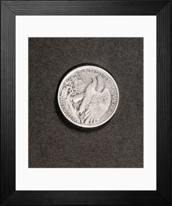 Framed Print : Half-Dollar Or Fifty-Cent Coin Framed Print : Half-Dollar Or Fifty-Cent Coin
