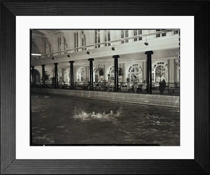 Framed Print : Man Splashes Around In Resort Pool Framed Print : Man Splashes Around In Resort Pool