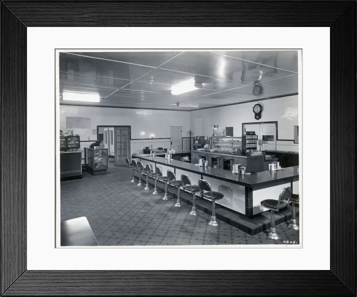 Framed Print : Interior Of An Empty Diner Framed Print : Interior Of An Empty Diner
