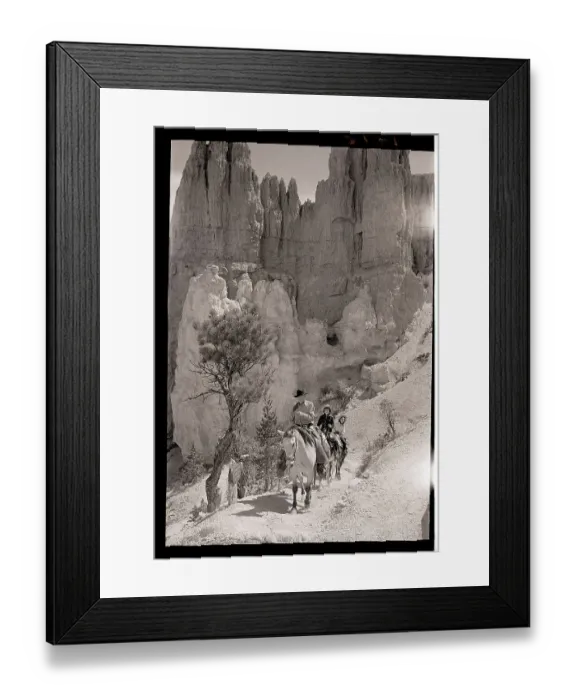 Framed Print : A Group Horseback Riding In Bryce Canyon Framed Print : A Group Horseback Riding In Bryce Canyon
