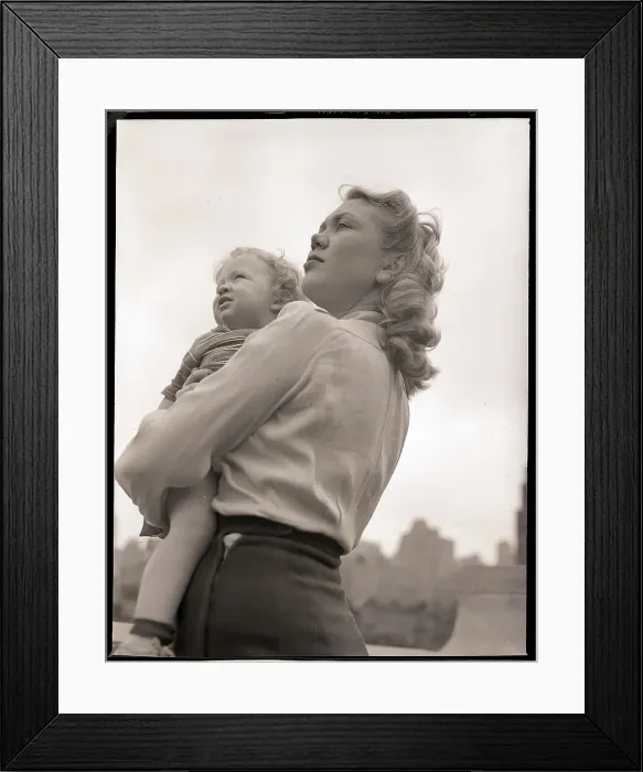 Framed Print : Mother Holding Child Framed Print : Mother Holding Child