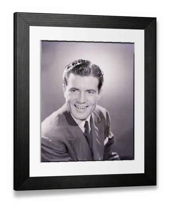 Framed Print : Smiling Man in Suit and Tie Framed Print : Smiling Man in Suit and Tie