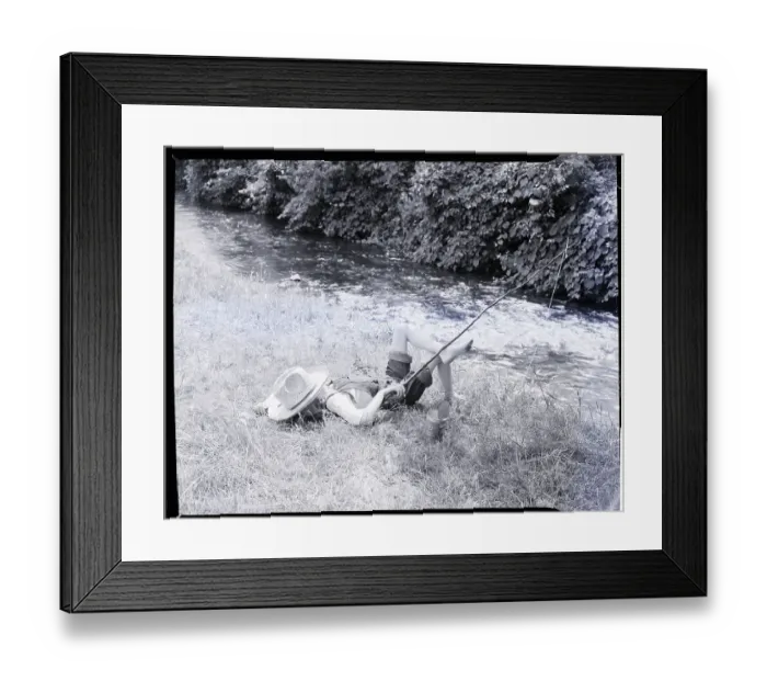 Framed Print : Country Boy Fishing Framed Print : Country Boy Fishing