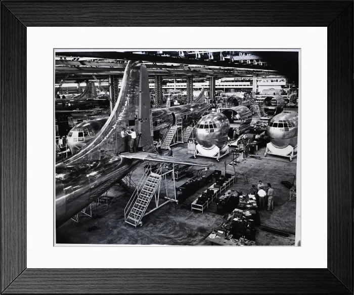 Framed Print : Interior Of Boeing Aircraft Factory Framed Print : Interior Of Boeing Aircraft Factory