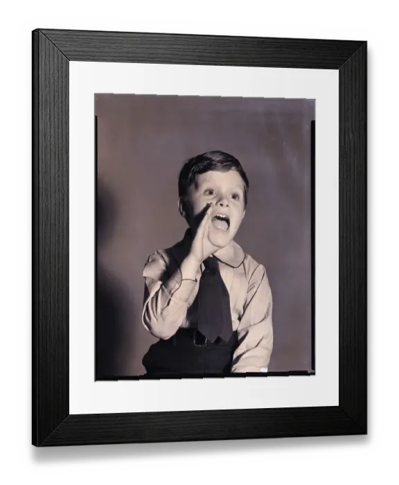 Framed Print : Boy Yelling Framed Print : Boy Yelling