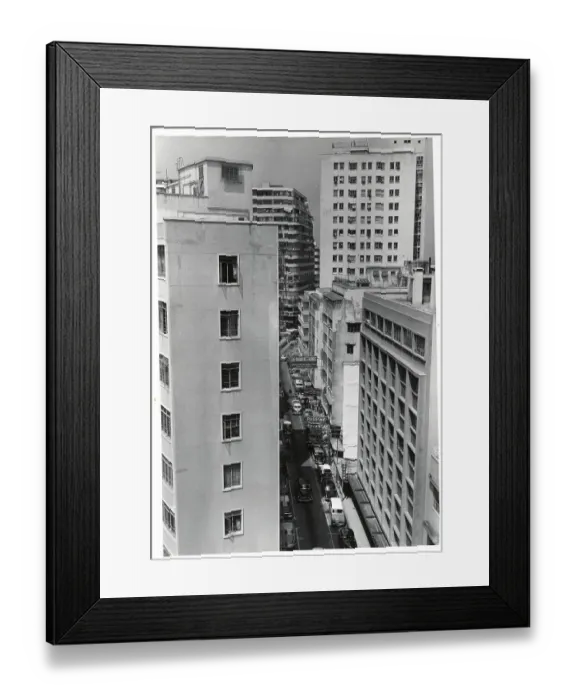Framed Print : Hong Kong Skyscrapers and Street Framed Print : Hong Kong Skyscrapers and Street