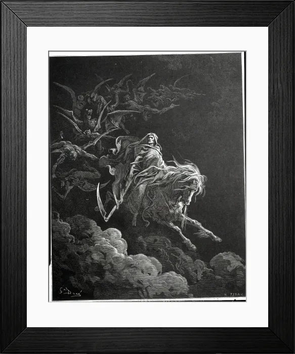 Framed Print : Death on the Pale Horse by Gustave Dore Framed Print : Death on the Pale Horse by Gustave Dore