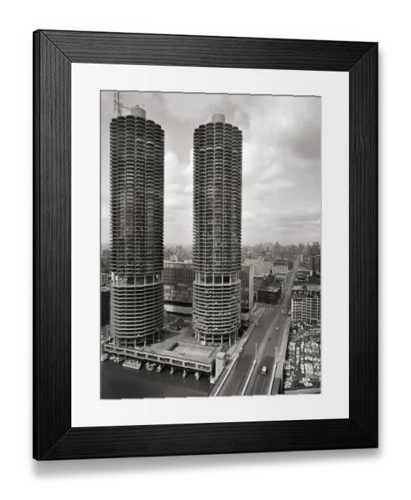 Framed Print : Facade of Marina City Towers Framed Print : Facade of Marina City Towers