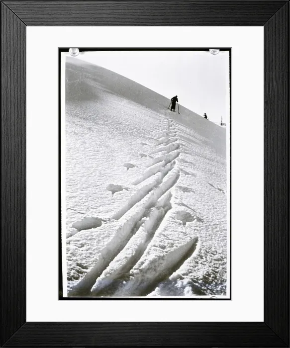 Framed Print : Ski Tracks in Snow Framed Print : Ski Tracks in Snow