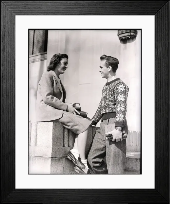 Framed Print : High School Students Outside with Books Framed Print : High School Students Outside with Books