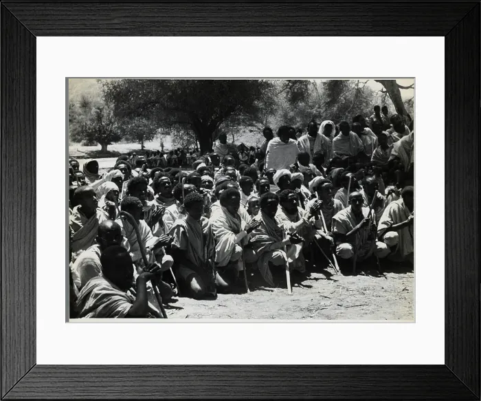 Framed Print : A Large Group Of Eritreans Outside Framed Print : A Large Group Of Eritreans Outside