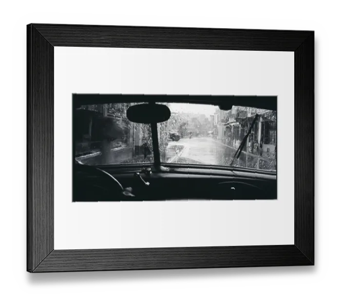 Framed Print : Rainy Day in Switzerland Seen Through the Windshield Framed Print : Rainy Day in Switzerland Seen Through the Windshield
