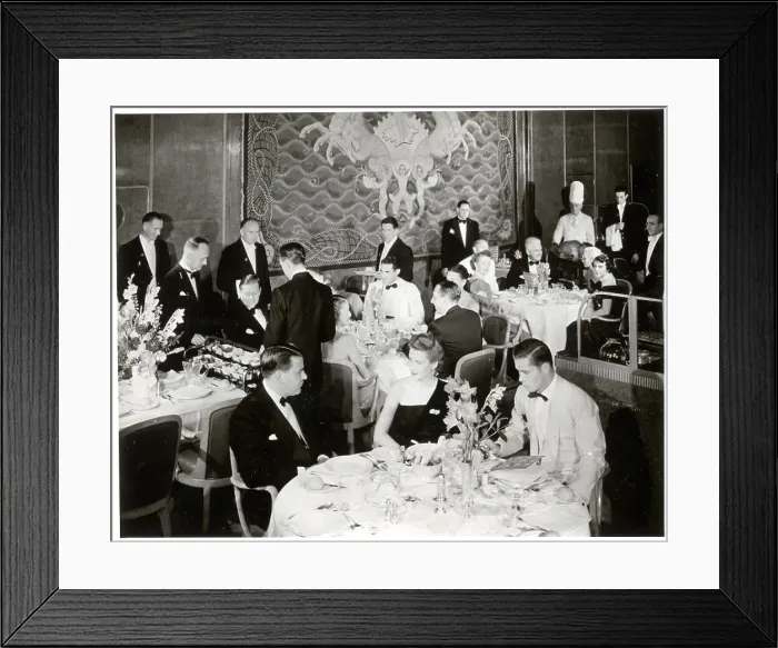 Framed Print : Dining Room of an Ocean Liner Framed Print : Dining Room of an Ocean Liner