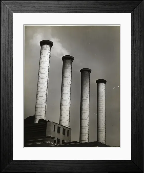 Framed Print : Smokestacks at Power Plant Framed Print : Smokestacks at Power Plant
