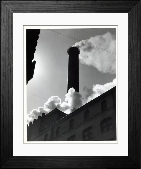 Framed Print : Smokestack Emitting Smoke Framed Print : Smokestack Emitting Smoke