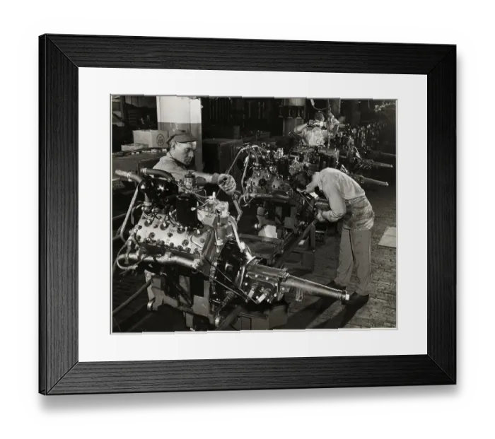 Framed Print : Automobile Workers Dress-up Engines Framed Print : Automobile Workers Dress-up Engines