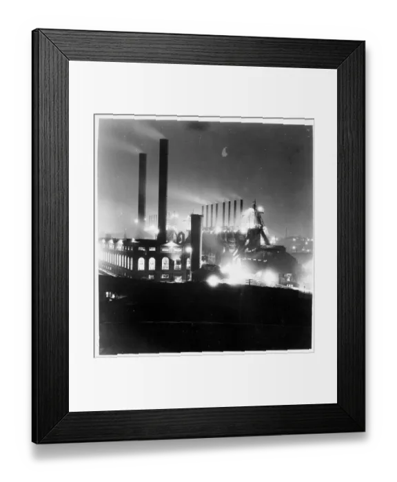 Framed Print : General View Industrial Plant at Night Framed Print : General View Industrial Plant at Night
