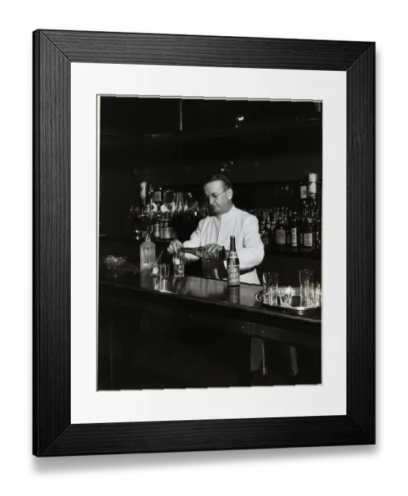 Framed Print : Bartender Of 1930S Mixing Drink Framed Print : Bartender Of 1930S Mixing Drink