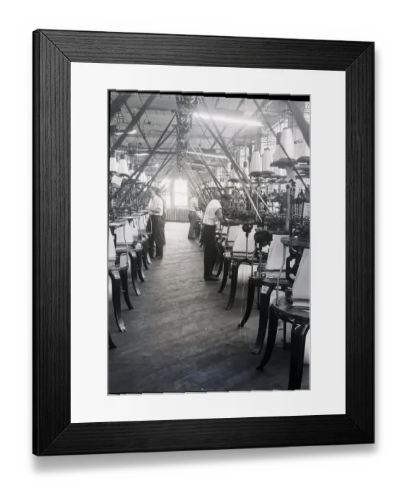 Framed Print : Circular Knitting Machine in Factory Framed Print : Circular Knitting Machine in Factory