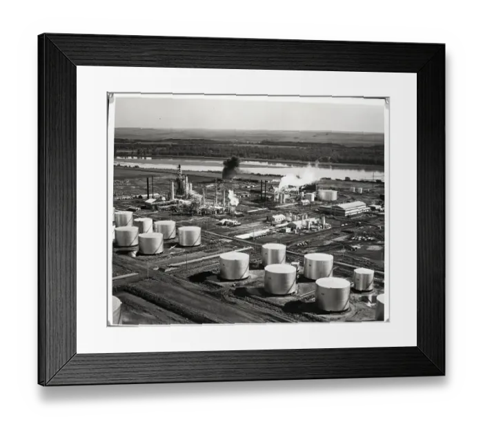 Framed Print : Aerial View Of Tanks @ Oil Refinery Framed Print : Aerial View Of Tanks @ Oil Refinery