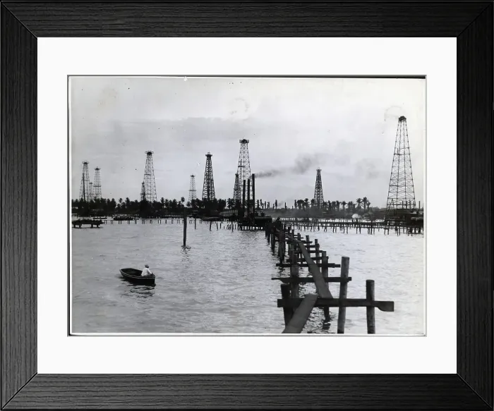 Framed Print : Oil Pumping Machines In Oil Fields Framed Print : Oil Pumping Machines In Oil Fields