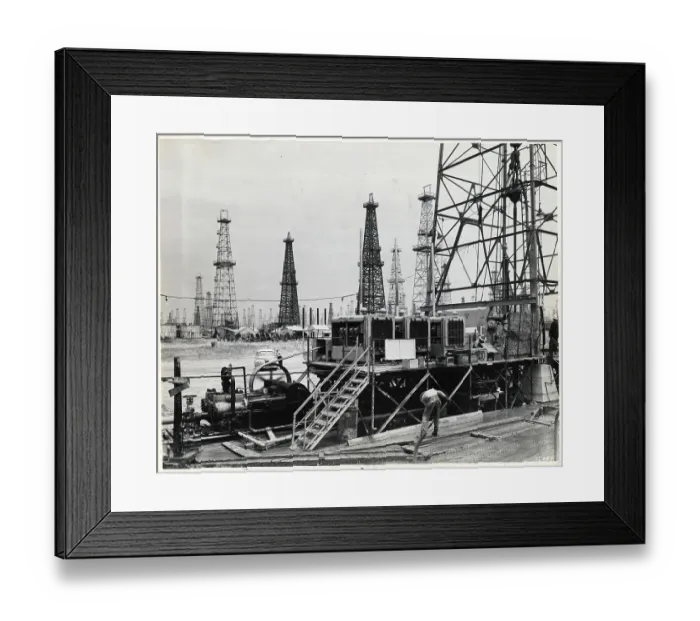 Framed Print : Diesel Engines Drive Drilling Rig Framed Print : Diesel Engines Drive Drilling Rig